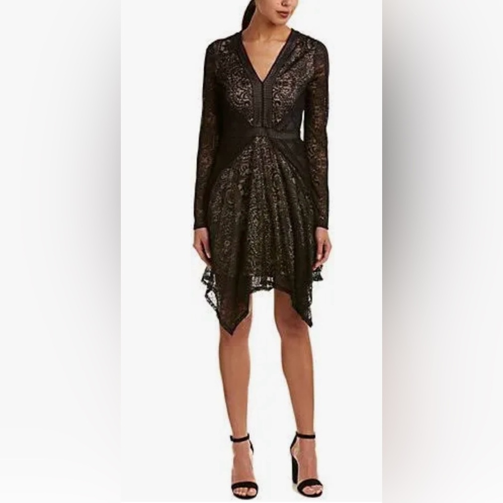 NEW BCBGMAXAZRIA women’s Alex lace Black Dress